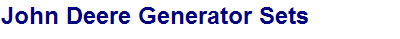 John Deere 40 kW Generator